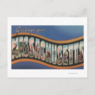 Massachusetts - Large Brev Scenes Vykort