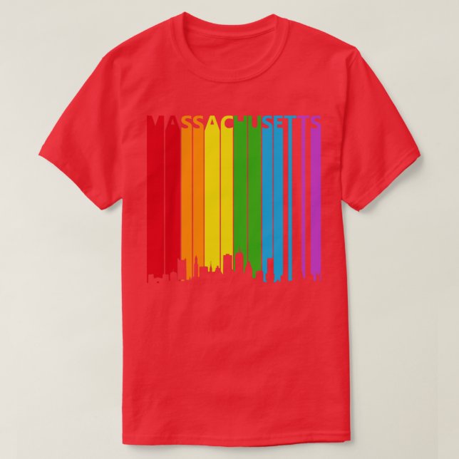 Massachusetts LGBT Gay pride T Shirt (Design framsida)