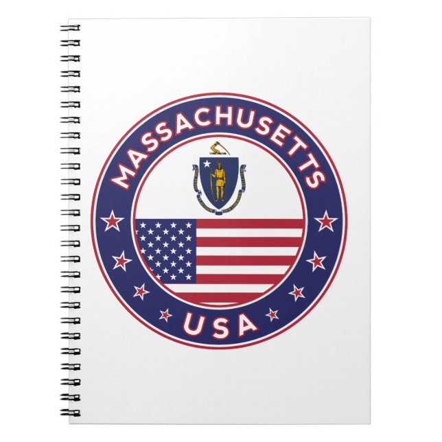 Massachusetts, Massachusetts-dekal, telefonfodral Anteckningsbok (Framsidan)