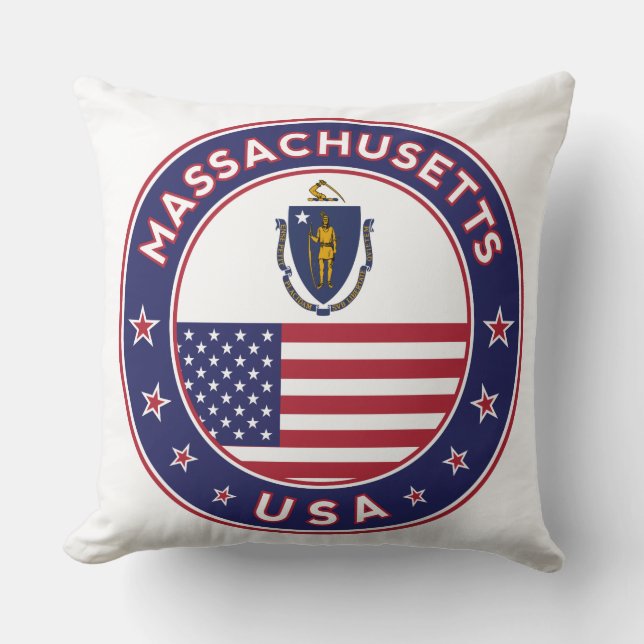 Massachusetts, Massachusetts-dekal, telefonfodral Kudde (Framsida)