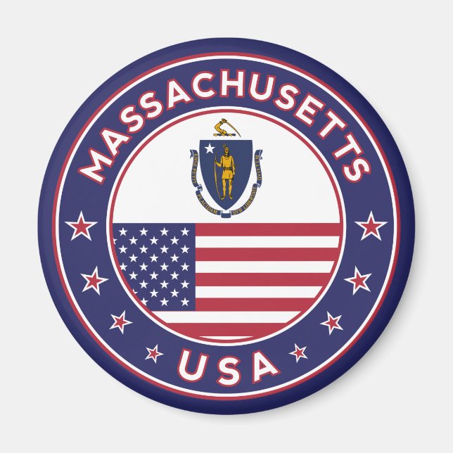 Massachusetts, Massachusetts-dekal, telefonfodral Magnet (Framsidan)