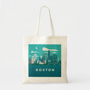Massachusetts nattlig stadsscen Boston Stad Tygkasse