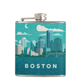 Massachusetts Night Cityscape | Boston City Fickplunta