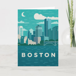 Massachusetts Night Cityscape | Boston City Kort