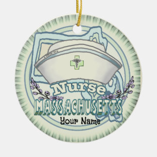 Massachusetts Nurse Julgransprydnad Keramik