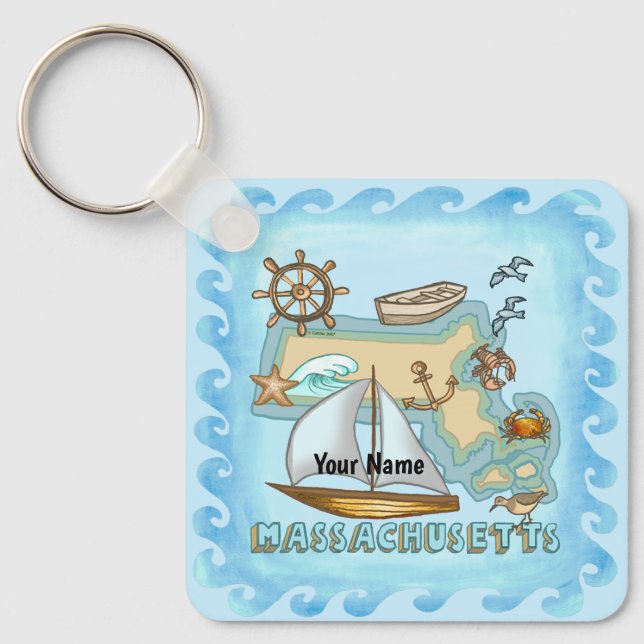Massachusetts Nyckelring (Framsida)
