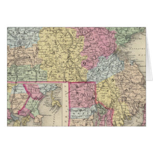 Massachusetts och Rhode island 2 Hälsningskort