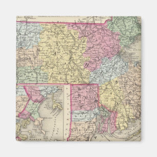 Massachusetts Och Rhode Island 2 Magnet