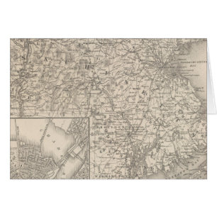 Massachusetts och Rhode island Hälsningskort