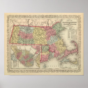 Massachusetts och Rhode - ö 2 Poster