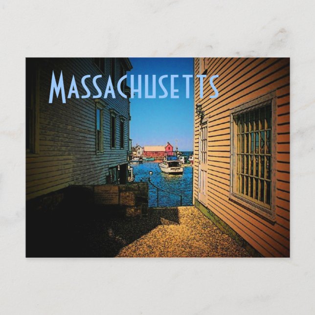 Massachusetts Postcard Vykort (Framsida)