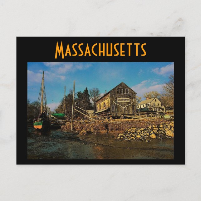 Massachusetts Postcard Vykort (Framsida)