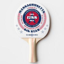 Massachusetts Pride Circular Typography Monogram Pingisracket