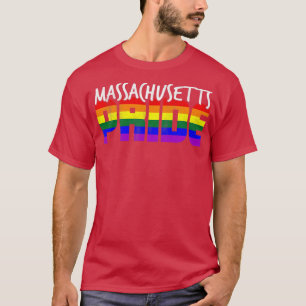Massachusetts Pride LGBT Flagga T Shirt