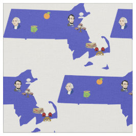 Massachusetts Pun Karta Tyg