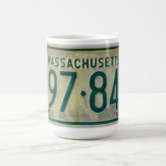 Massachusetts registreringsskyltmugg kaffemugg
