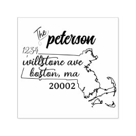 Massachusetts Returadress Frimärke Self-Inking Självfärgande Stämpel