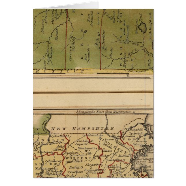 Massachusetts, Rhode island Hälsningskort (Framsidan)