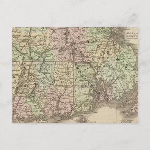 Massachusetts, Rhode Island och Connecticut Vykort