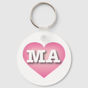 Massachusetts Rosa Fade Heart - I kärlek MORSA Nyckelring