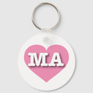Massachusetts Rosa Heart - I kärlek MORSA Nyckelring