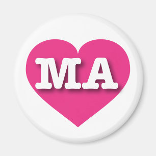 Massachusetts Shock rosa Heart - I kärlek MORSA Magnet