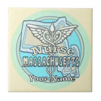 Massachusetts Sjuksköterska Caduceus Kakelplatta