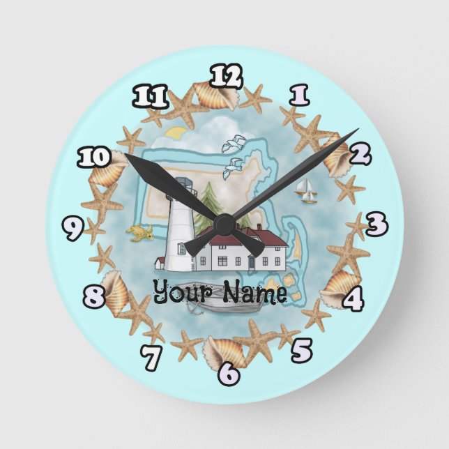 Massachusetts Snäckor fyr klocka (Framsida)