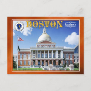 Massachusetts State House i Boston Vykort