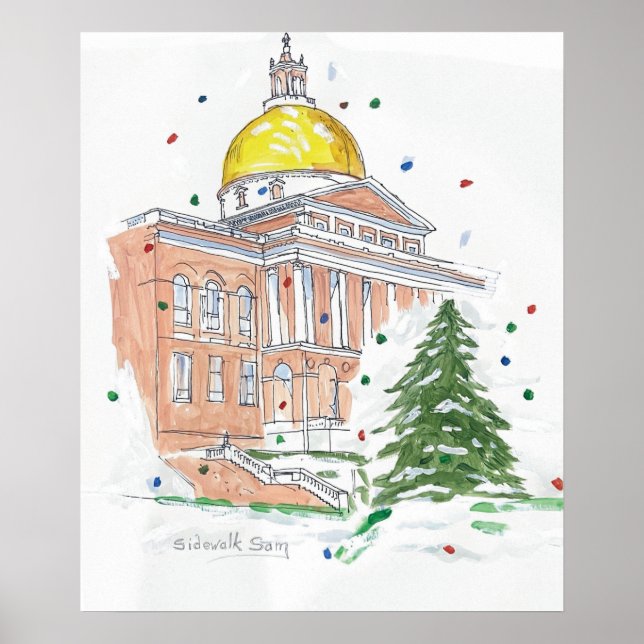 Massachusetts State House Poster (Framsidan)