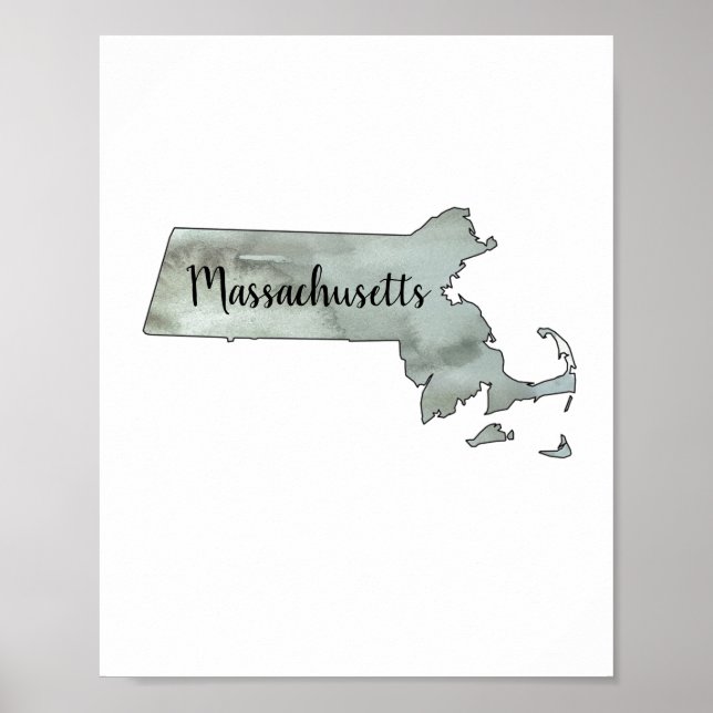 Massachusetts State Illustration Poster (Framsidan)