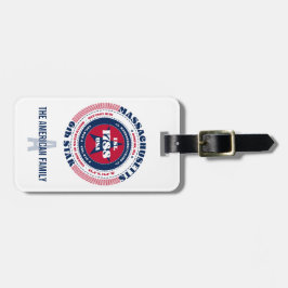 Massachusetts State Personlig Gift Luggage Tag Bagagebricka