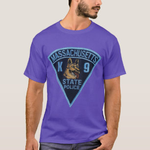 Massachusetts State Police Drivande Tysk Shepherd T Shirt