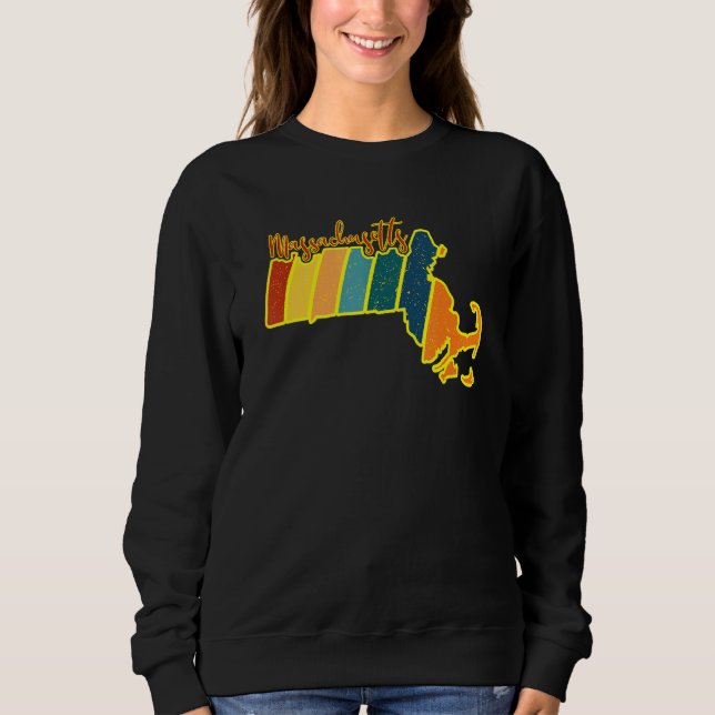 Massachusetts State Pride Sunset I Kärlek Massachu T Shirt (Framsida)