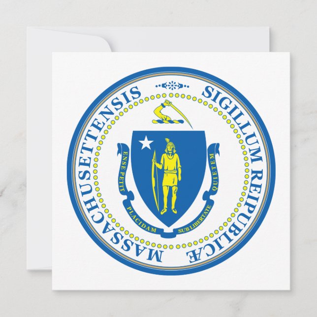 Massachusetts State Seal Inbjudningar (Framsida)