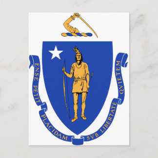 Massachusetts State Seal Vykort
