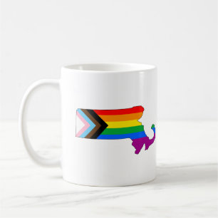 Massachusetts State Stolthet HBTQ Progress Stolthe Kaffemugg