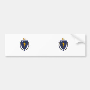 Massachusetts statlig flagga bildekal