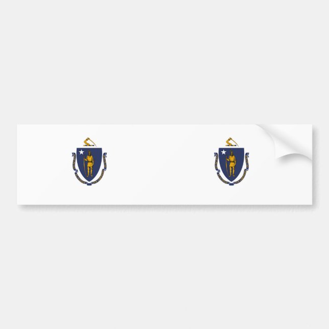 Massachusetts statlig flagga bildekal (Framsidan)