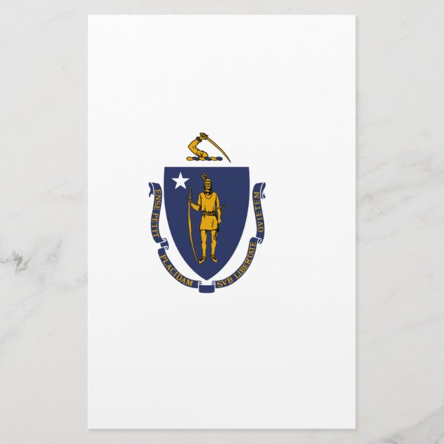 Massachusetts Statlig flagga Brevpapper (Framsida)