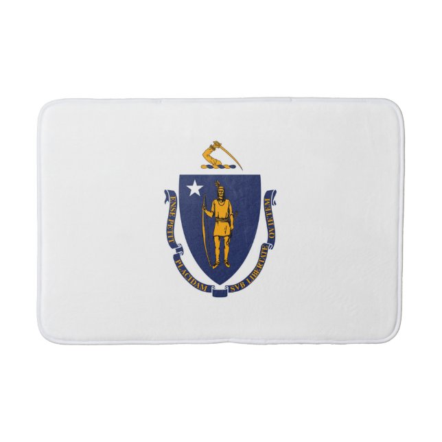 Massachusetts Statlig flagga Design Badrumsmatta (Framsidan)
