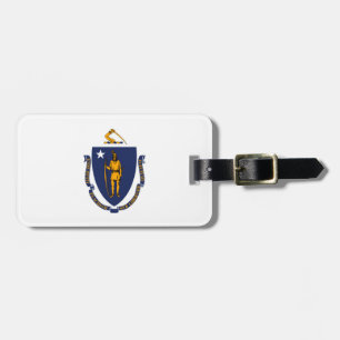 Massachusetts Statlig flagga Design Bagagebricka