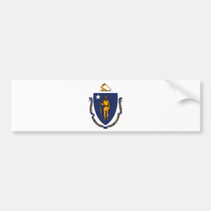 Massachusetts Statlig flagga Design Bildekal