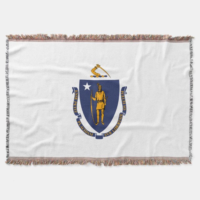 Massachusetts Statlig flagga Design decor Mysfilt (Framsidan)