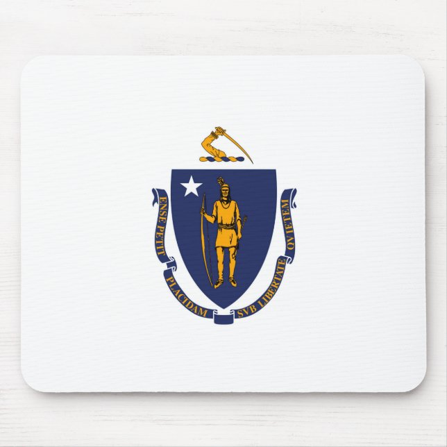 Massachusetts Statlig flagga Design Musmatta (Framsidan)