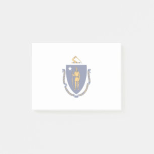 Massachusetts Statlig flagga Design Post-it Block