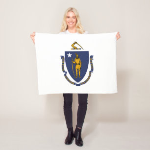 Massachusetts Statlig flagga Fleecefilt