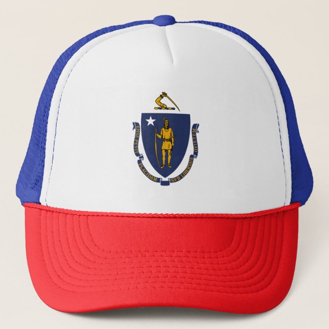 Massachusetts Statlig flagga Keps (Framsida)