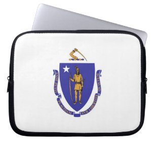 Massachusetts Statlig flagga Laptop sleeve