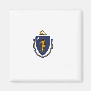 Massachusetts Statlig flagga Magnet